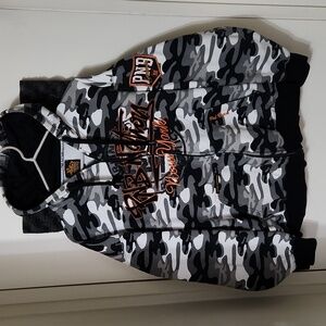 Pnb Nation New York Graffitti Camo Full Zip Sweater Hoodie Vintage Y2K